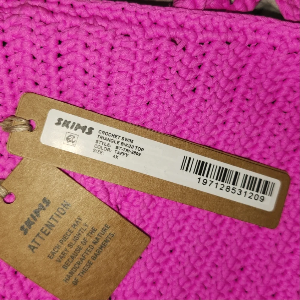 NWT Skims Crochet Swim Bikini  Cheeky Bottom Taffy Bink Boho 3X 4X